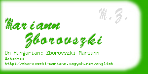 mariann zborovszki business card